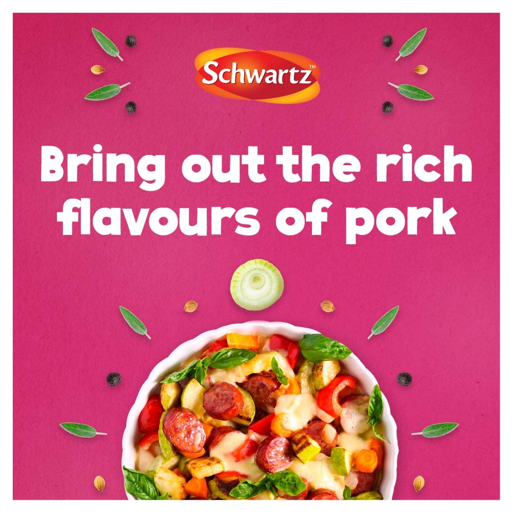 - Schwartz Sage & Onion Pork Seasoning 34 G | Jar | Pack of 6 | Full of Flavour | Expertly Blended with Onion, Sage & Parsley -