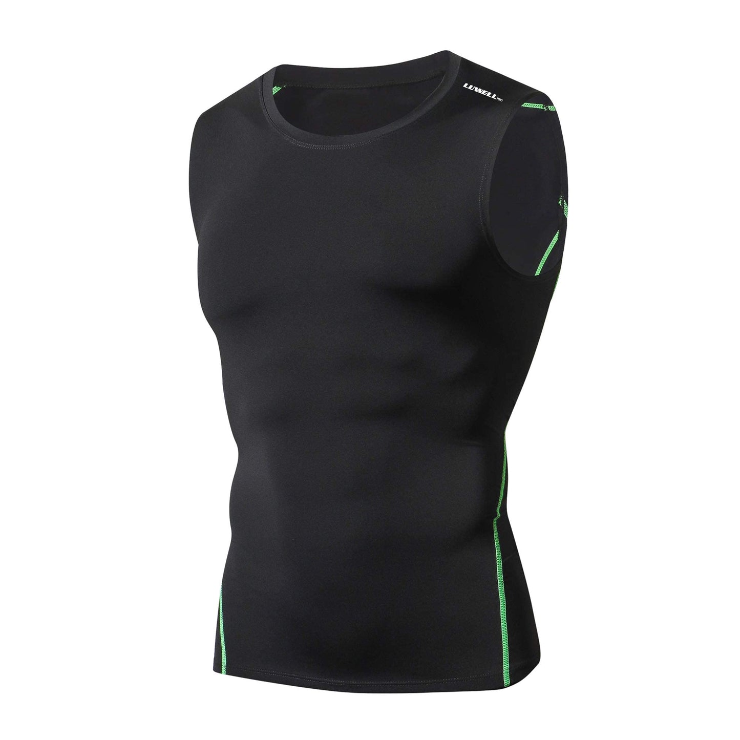- LUWELL PRO Men's 3 Pack Compression Vest Tops | Sleeveless Workout T Shirt -