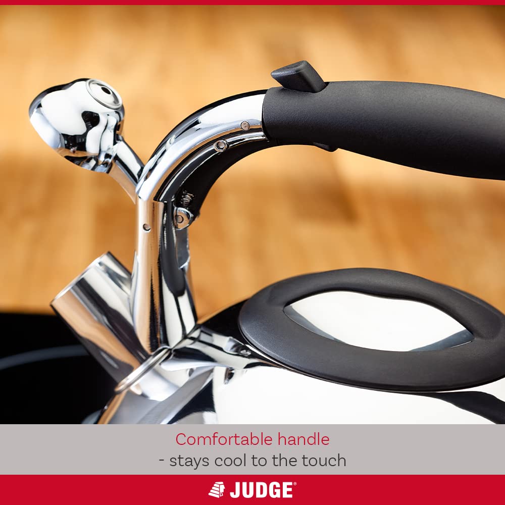 - Judge Large Stovetop Whistling Kettle | 3L | For Gas Stove or Induction Hob -