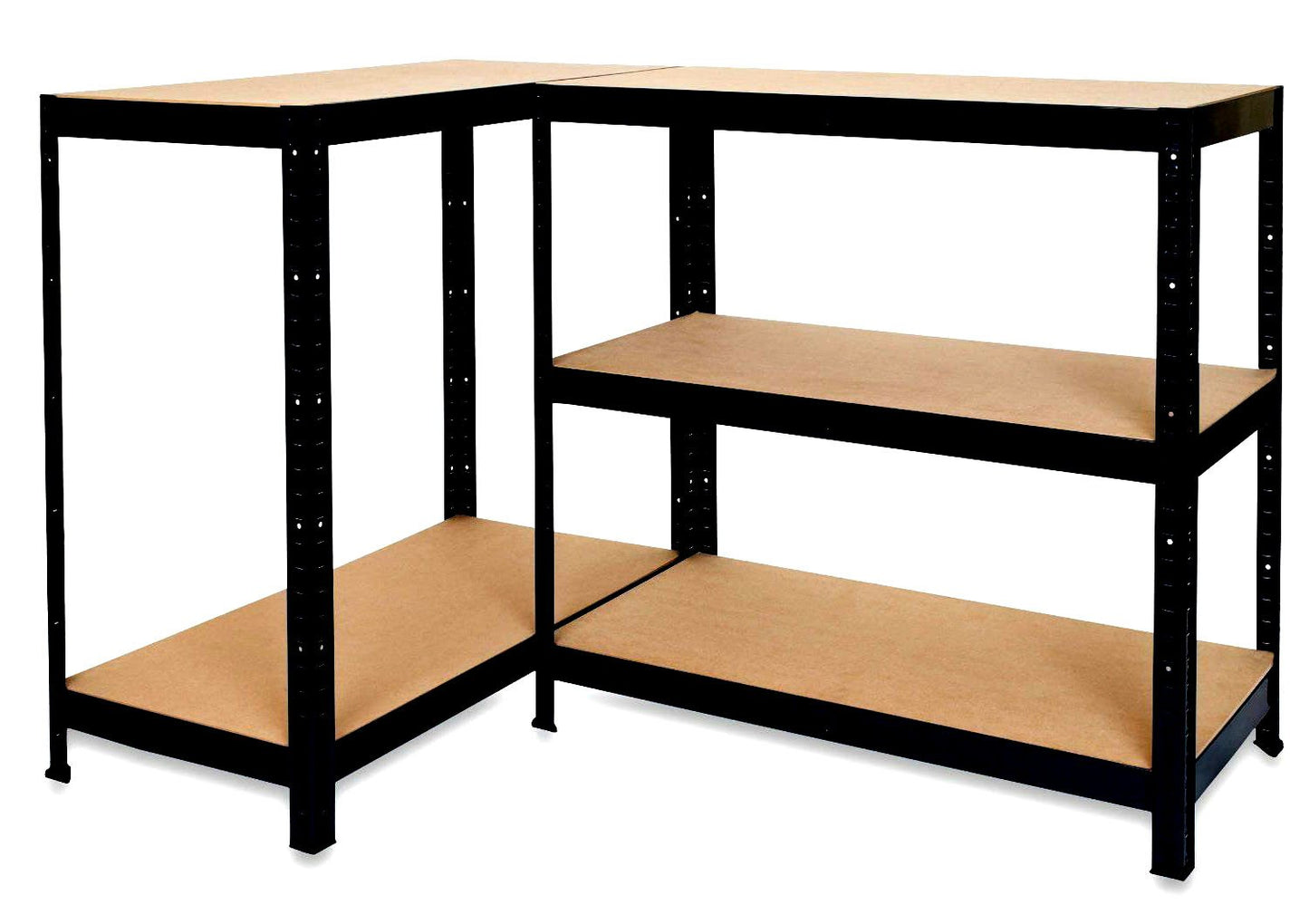 - EAZILIFE 5 Tier Boltless Shelving Storage Kit | Consists of 1 x 5 Tier Corner Shelving Rack 2 x 900mm Straight 5 Tier Shelf Units -