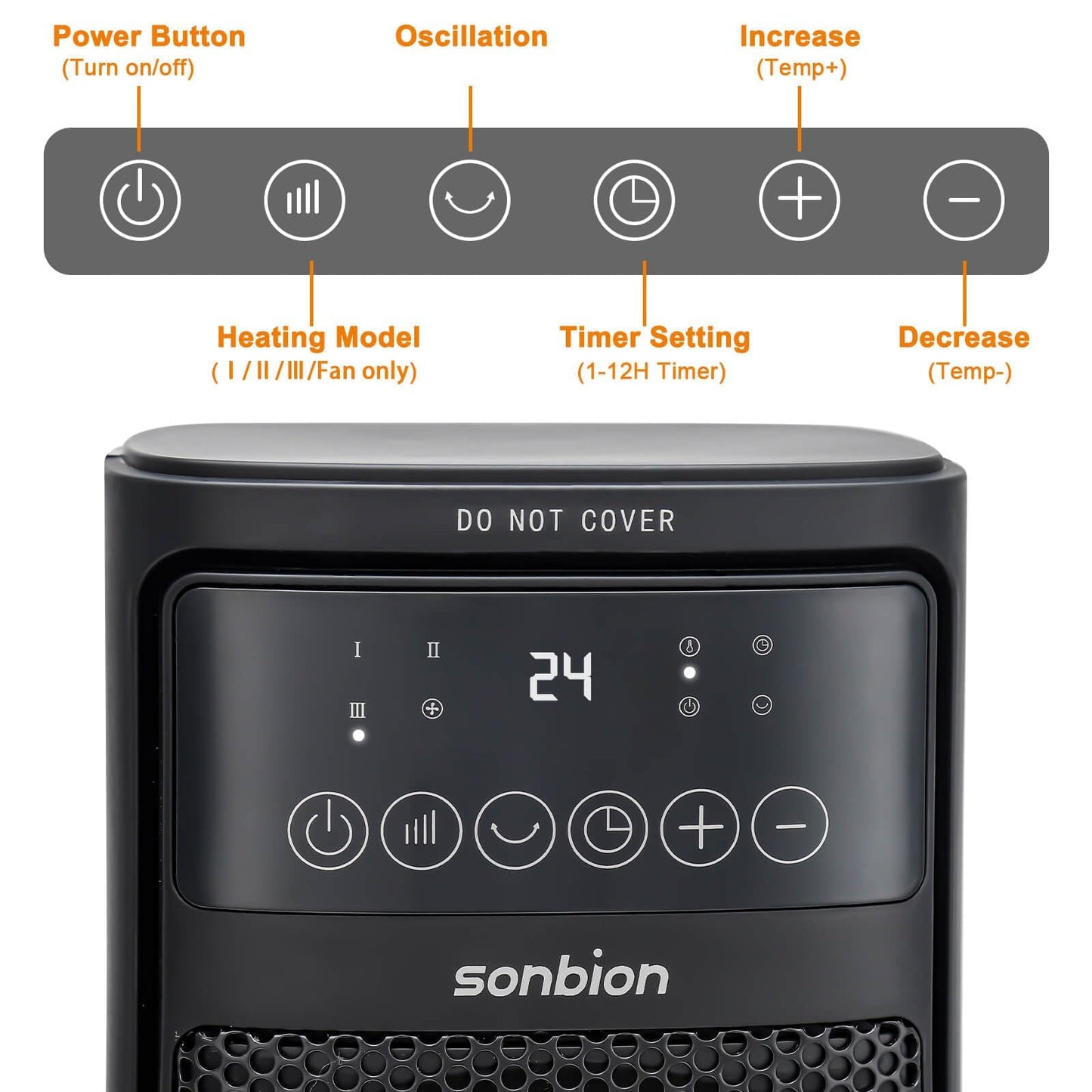 - SONBION Space Heater | Fast Heating Fan Heater with Remote | 2000 W Efficient | Heater for Home Office | Tip-over Protection -