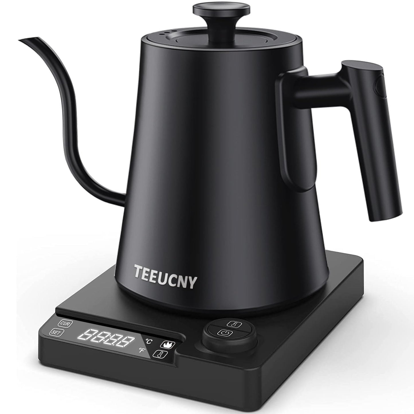 - TEEUCNY Gooseneck Electric Kettle | Pour Over Kettle for Coffee and Tea |  Stainless Steel | Quick Heat | 1L -