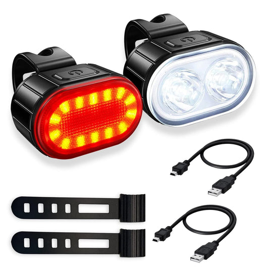 - Orient McCann USB Rechargeable Bike Light Set | Ultra Bright LED Bicycle Lights | Headlight and Taillight Set -
