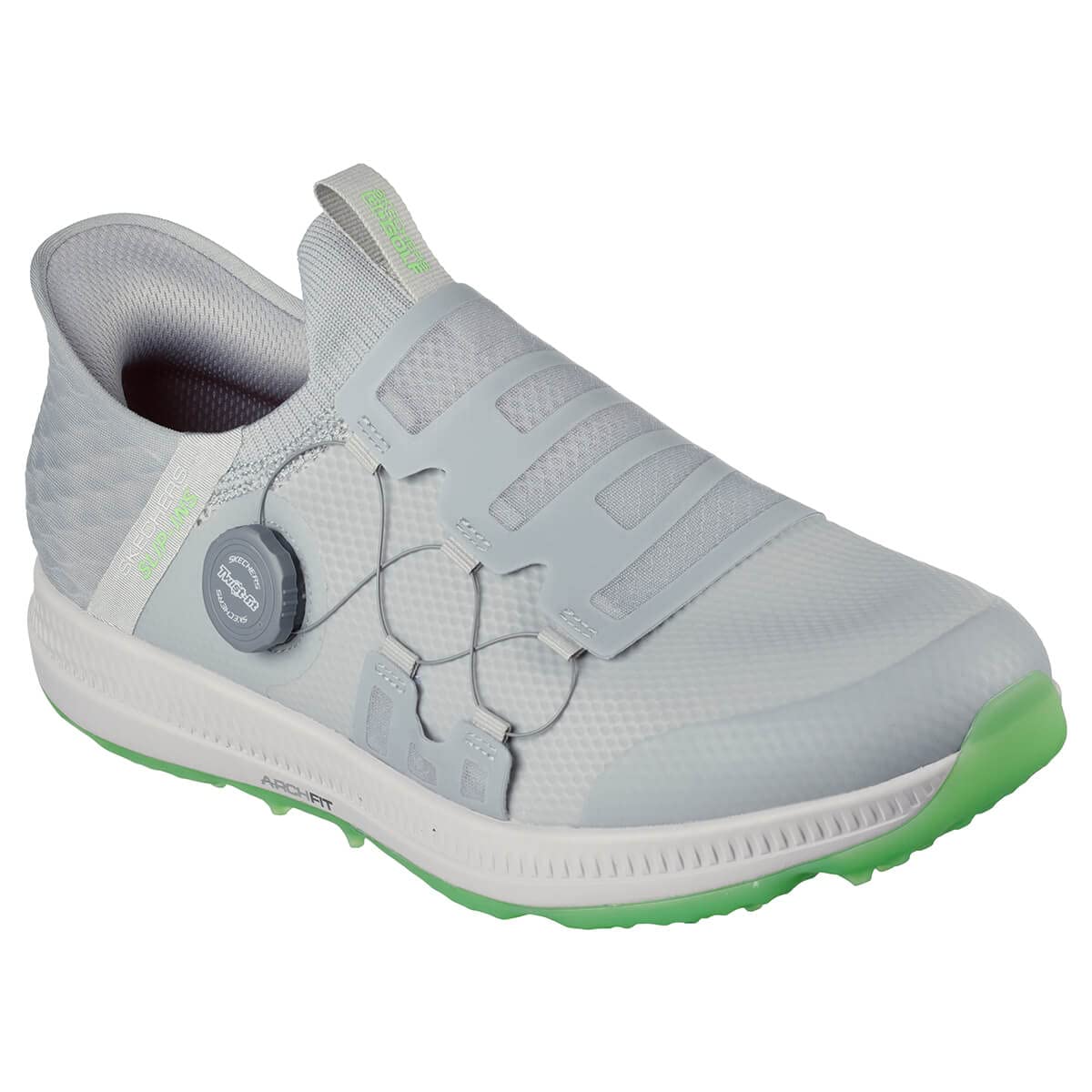 - Skechers Mens | Go Golf Elite 5 Slip in Golf Shoes | Grey/Lime -
