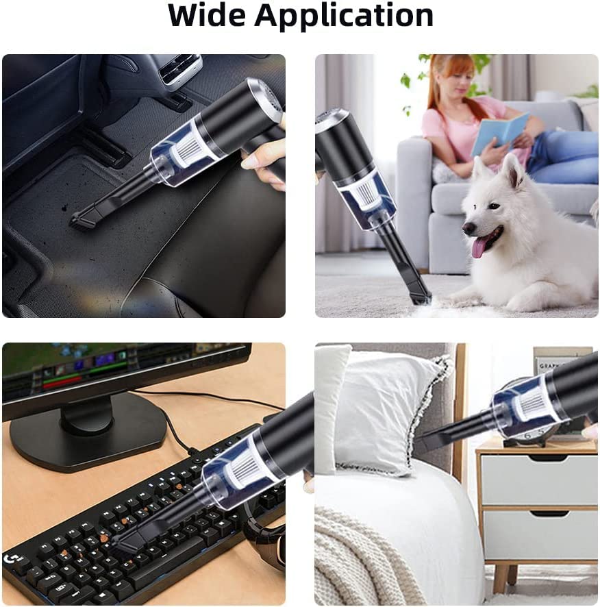 - WHJC Handheld Vacuum Cordless, 9000Pa Rechargeable Portable Lightweight Mini Vacuum