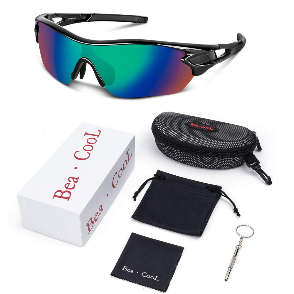 BEACOOL Mens Sunglasses Polarized Sports Sunglasses for Men Women Youth Cycling Running Driving Fishing Golf Motorcycle Baseball TAC Glasses
