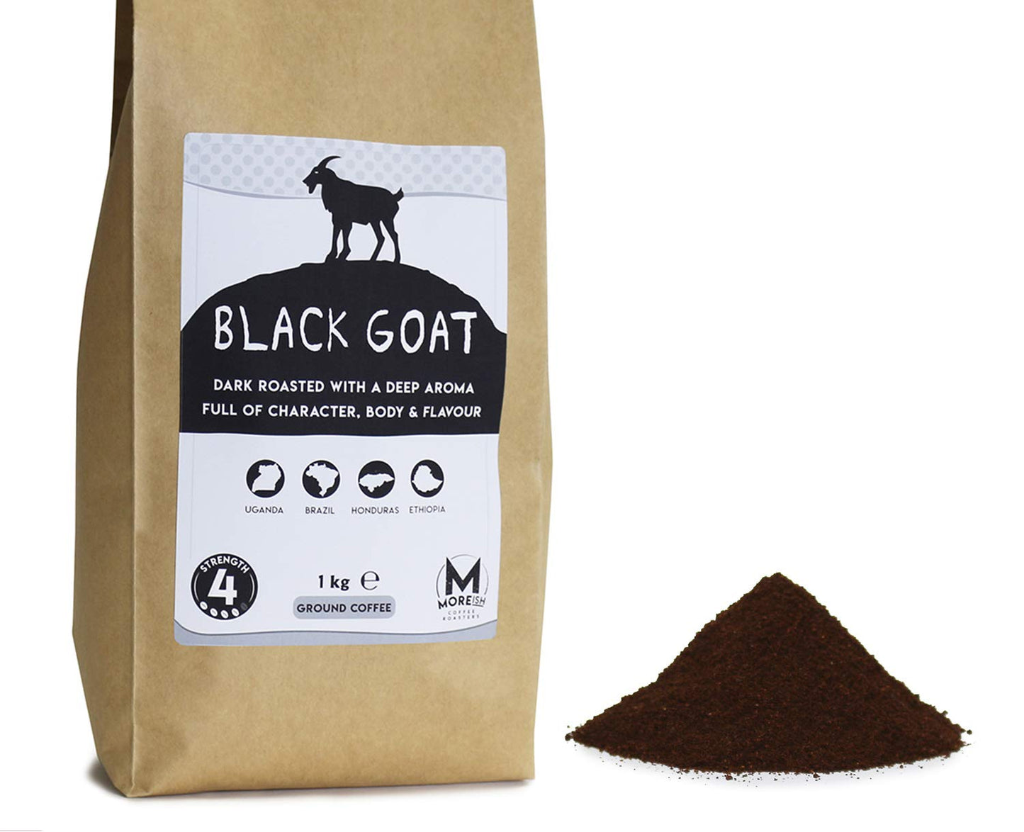 - Moreish Black Goat  | Dark Roast Ground Coffee -