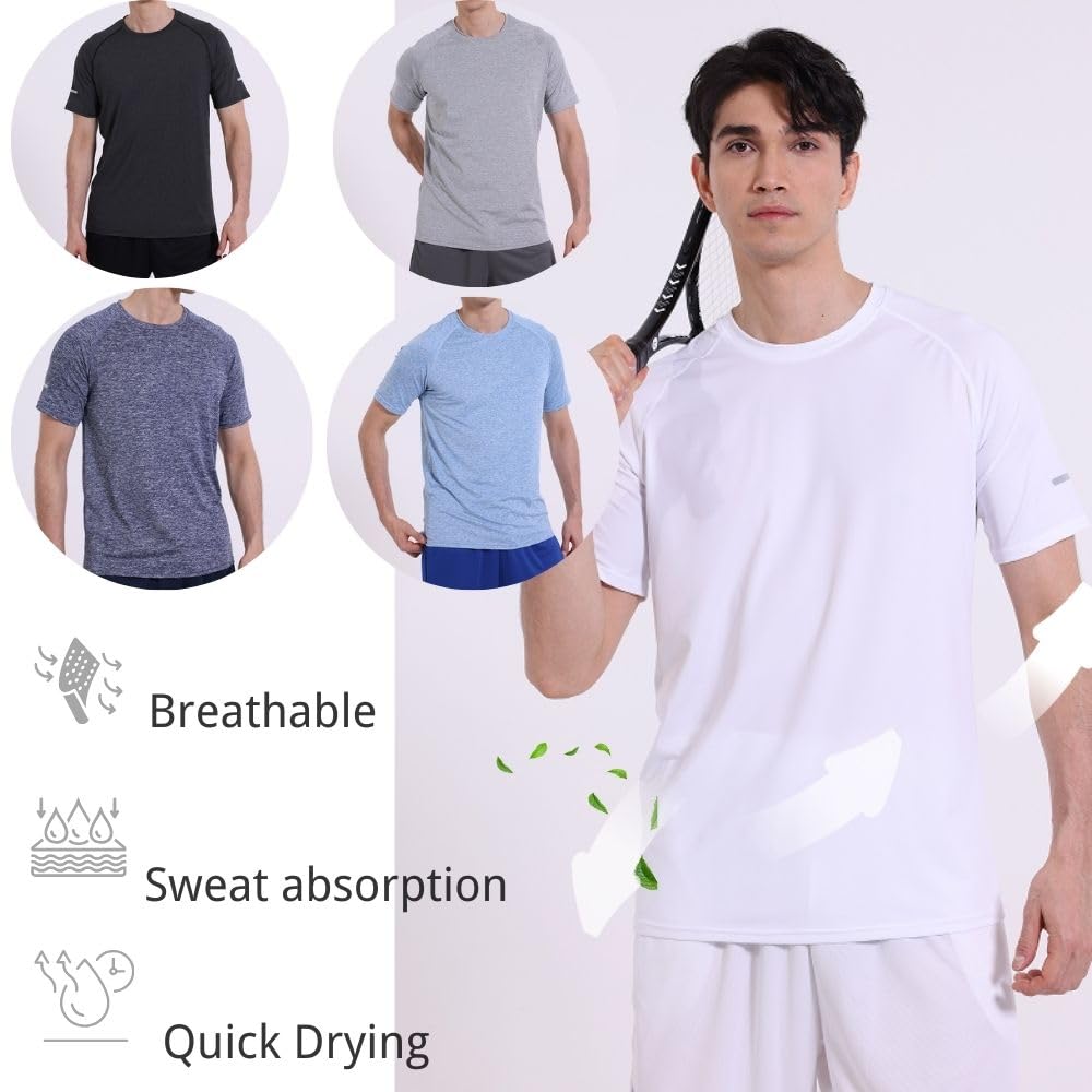 - Fovdtaa 5 Pack | Mens Short Sleeve Crew Neck Gym T Shirt -