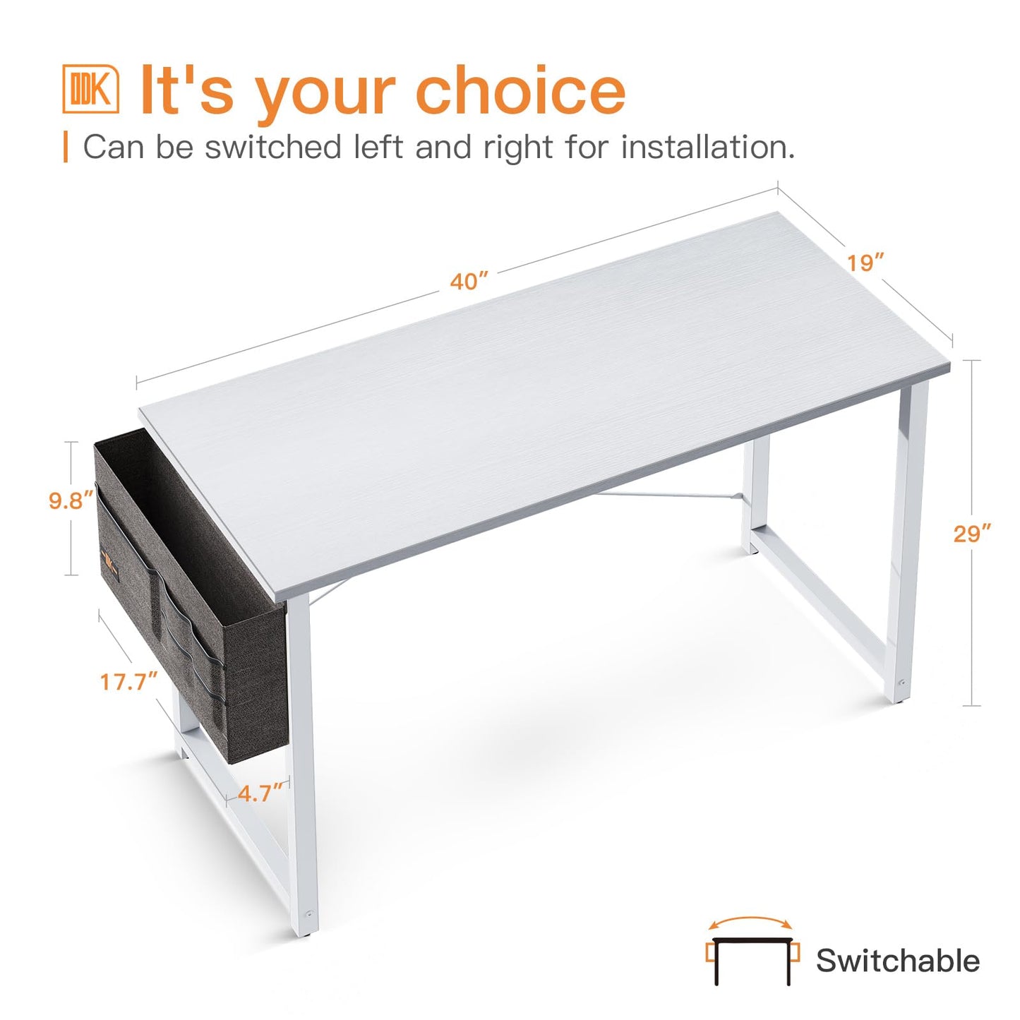 - ODK Computer Desk 40 Inch| Small Office Desk for Home Office -