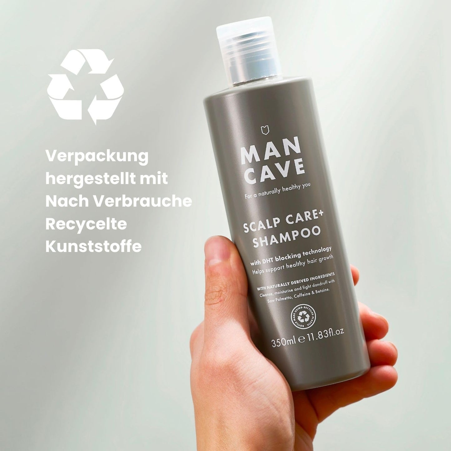 - ManCave Scalp Care Shampoo for Men | DHT Blocker Encourages Hair Growth -