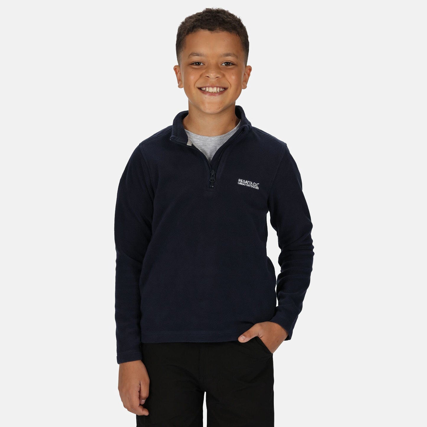 - Regatta Kids Hot Shot II 1/2 Zip Fleece | Navy -