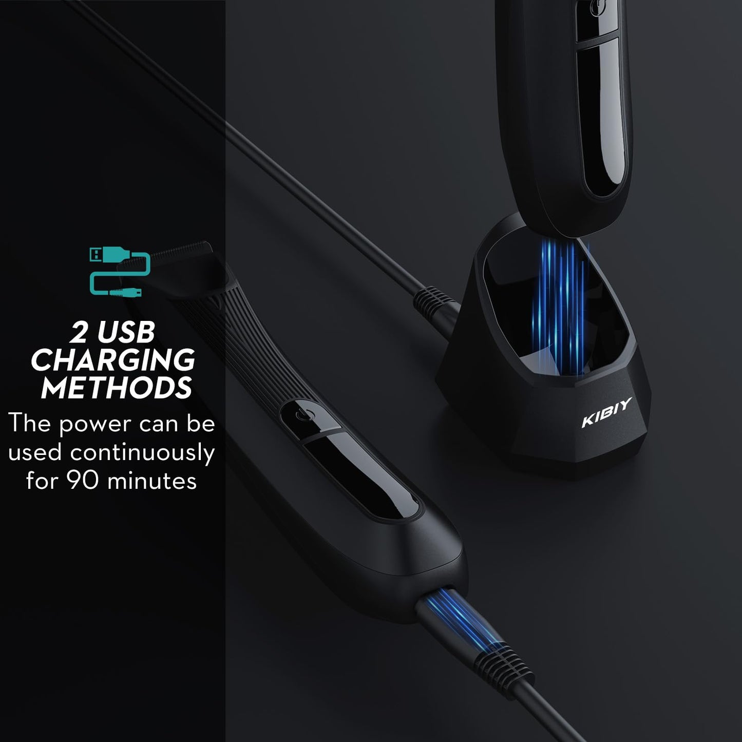 Body Hair Trimmer Men, Pubic Hair Trimmer for Men with 2 Ceramic Blade Heads, Ball Shaver for Private Parts with LED Light & Display, Ball Trimmer Body Groomer Men IPX7 Waterproof for Wet/Dry Use