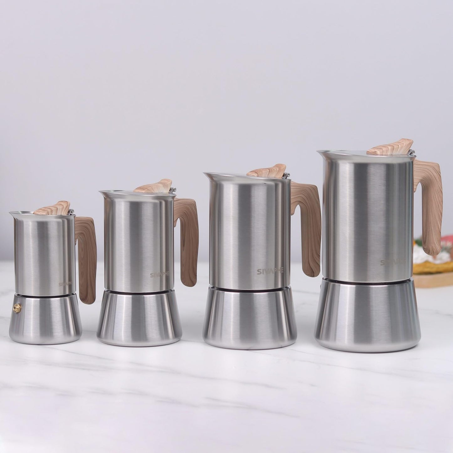 - Sivaphe Stovetop Espresso Maker 100ml | Induction Hob Italian Coffee Percolator Maker -