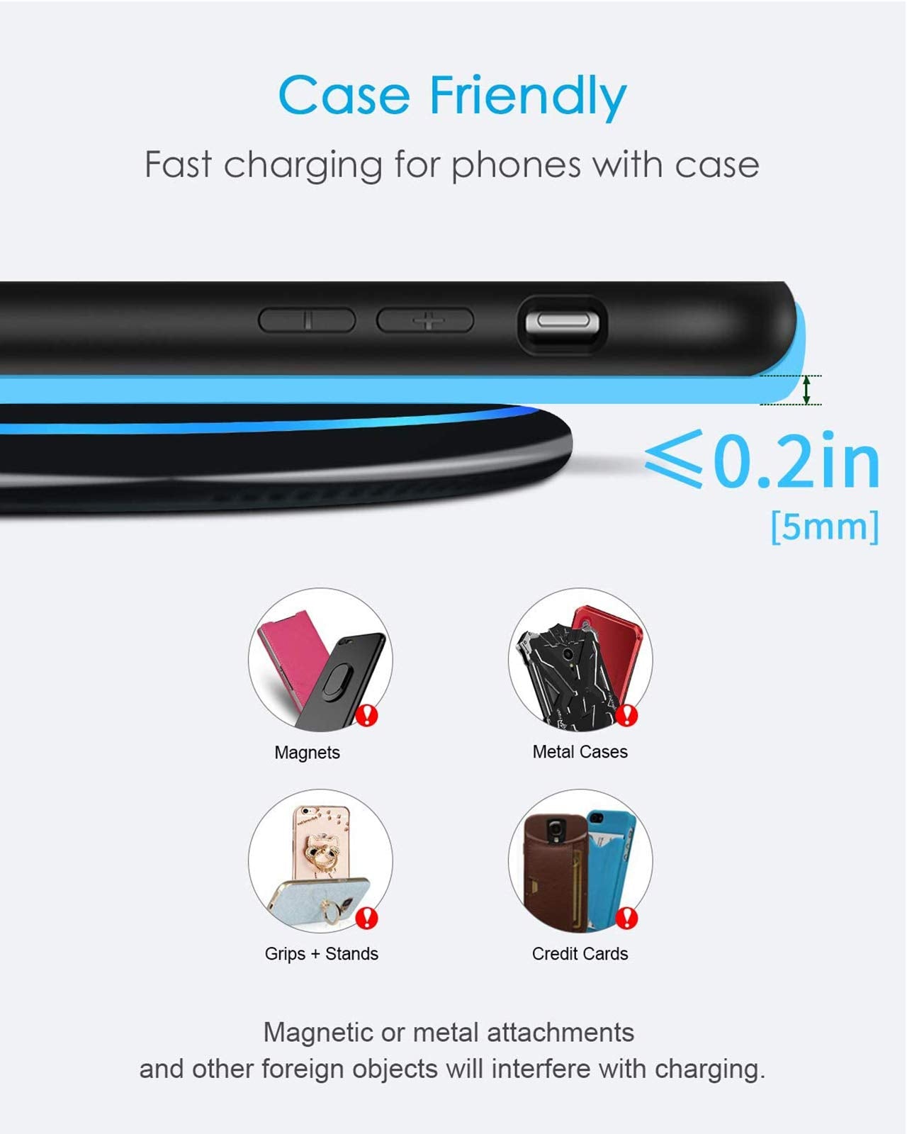 - NANAMI Wireless Charger for iPhone and Samsung -