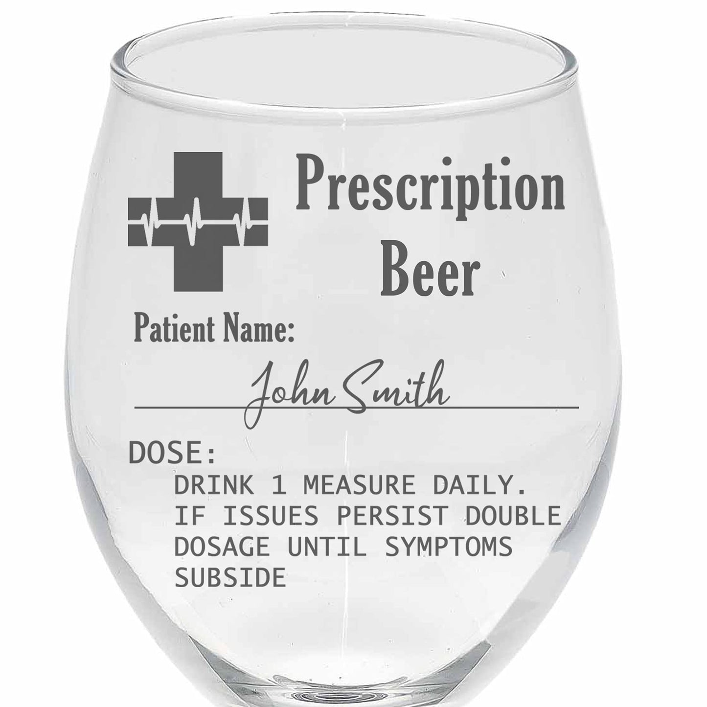 Always Looking Good Personalised Engraved Prescription Beer Glass Craft Beer Pint Glass Novelty Funny Birthday Gift - Any Name (Empty Glass, Snifter - Pint)