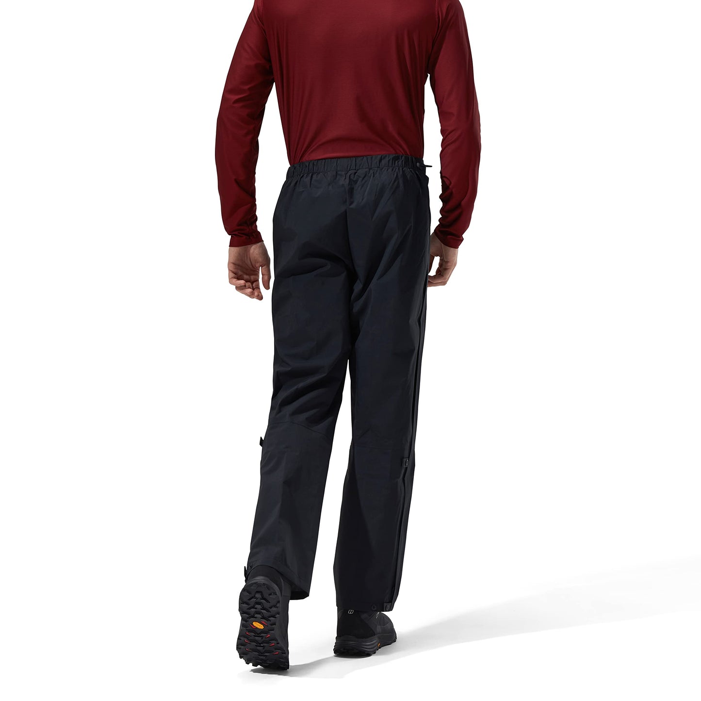 Berghaus Men's Paclite Gore-Tex Waterproof Overtrousers | Lightweight | Durable, Black, M Regular (31 Inches)