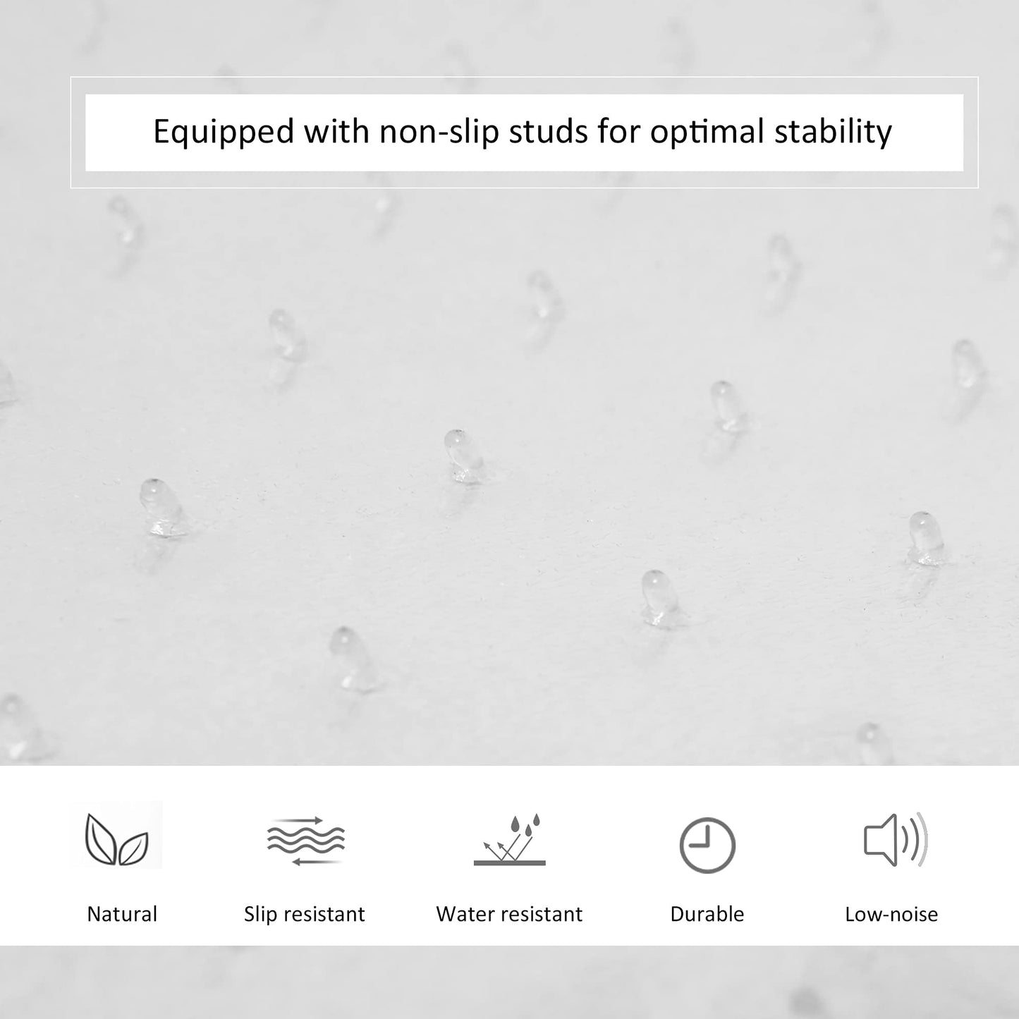 - HOMCOM Office Carpet Protector Chair Mat Clear Spike Non Slip Studs Frosted Lipped -