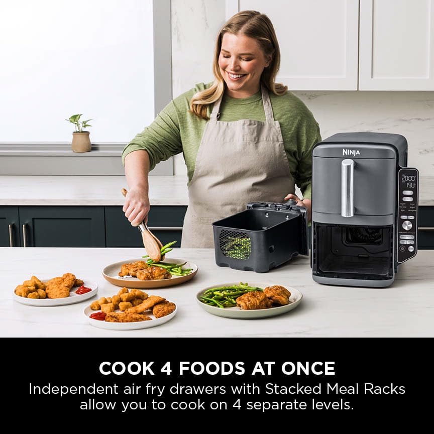 - Ninja Double Stack XL Air Fryer | Vertical Dual Drawer AirFryer -