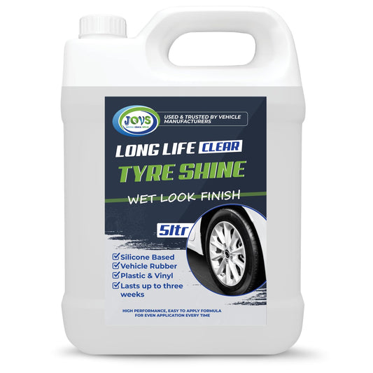 - Jovs Tyre Shine Clear | 5 Litre | Premier Wet Look Tire Dressing Gel for Cars -