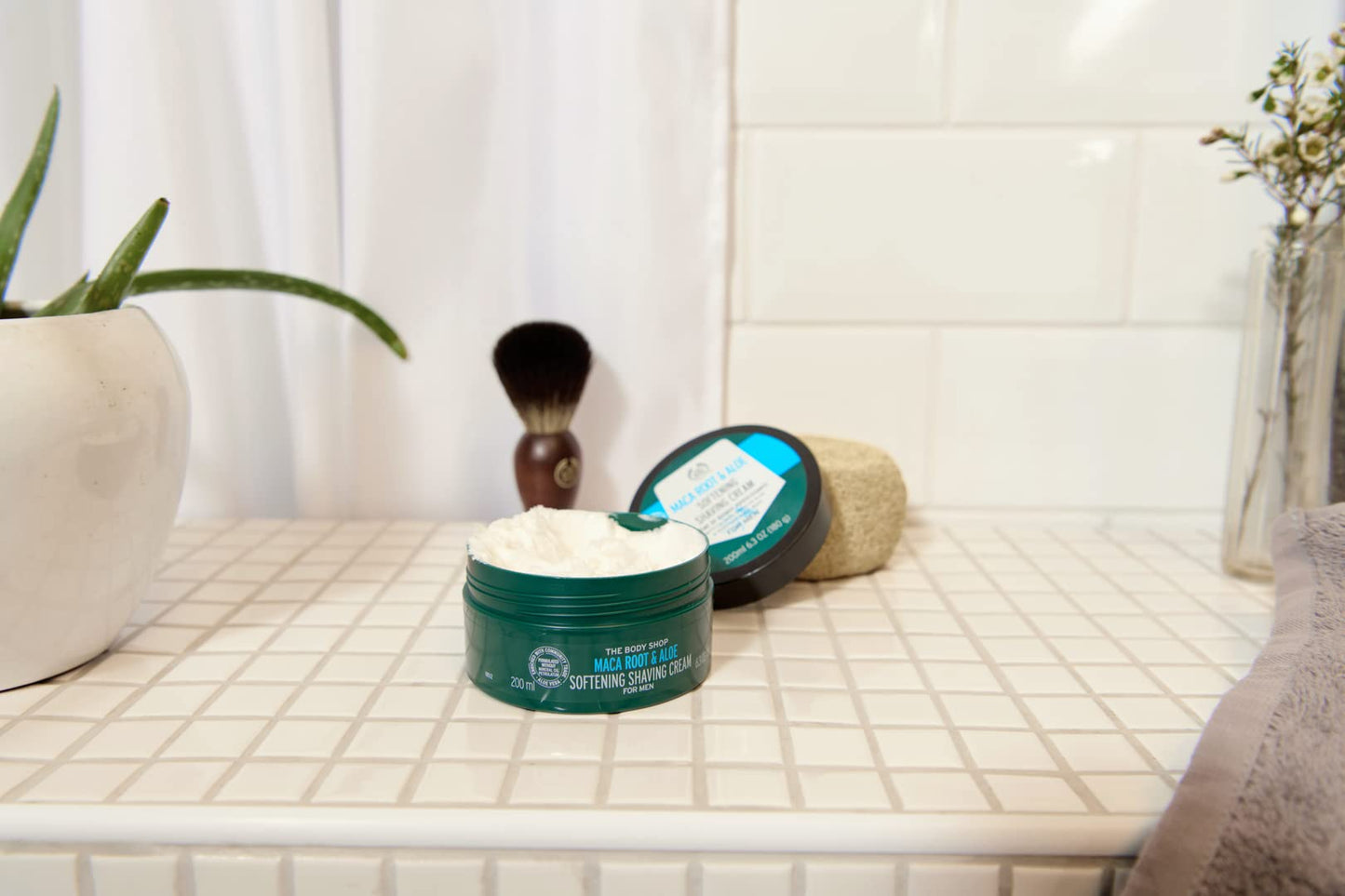 - The Body Shop | Maca Root and Aloe Softening Shaving Cream -