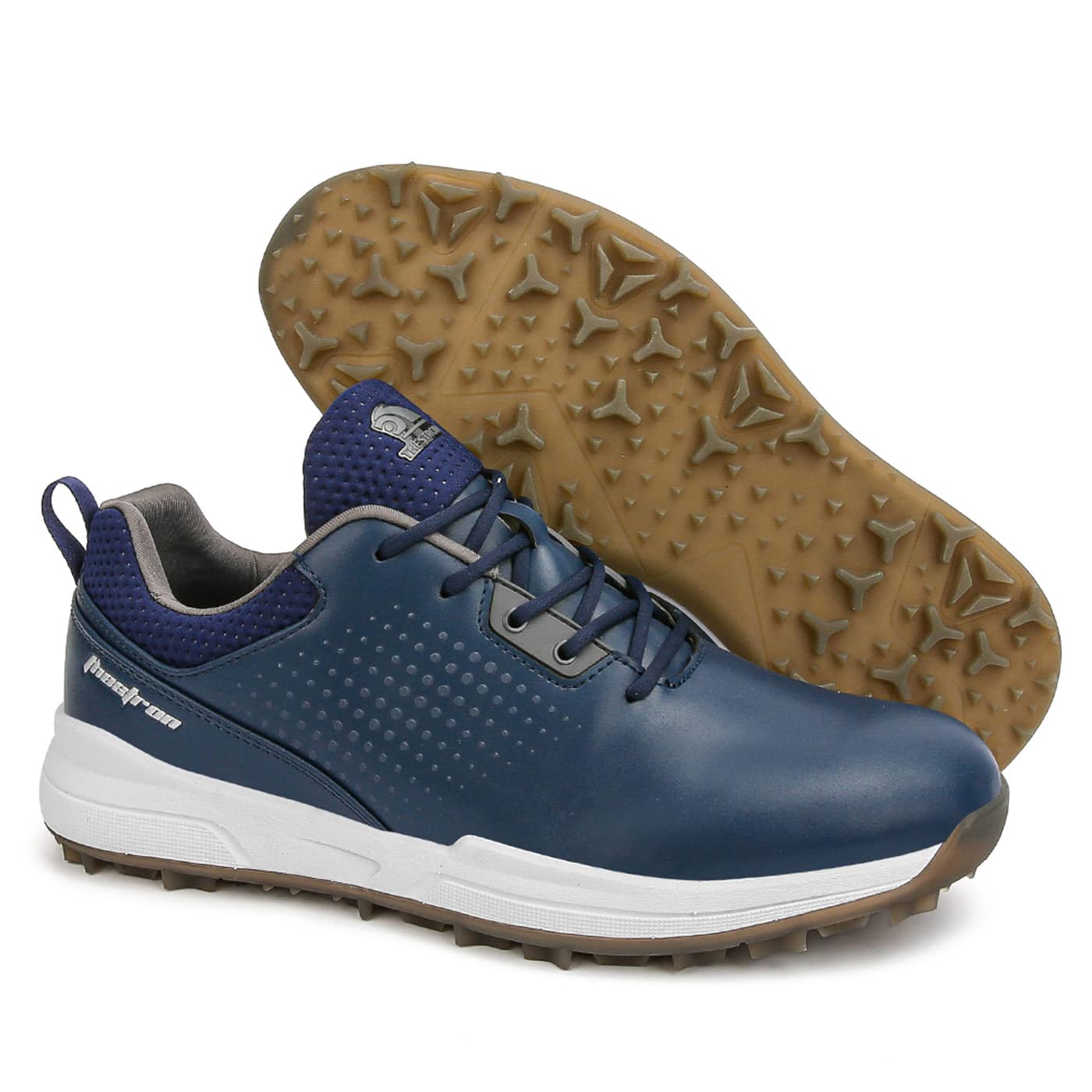 - SUMECH Golf Shoes | Spiked for Men| Breathable Waterproof | Non-Slip -