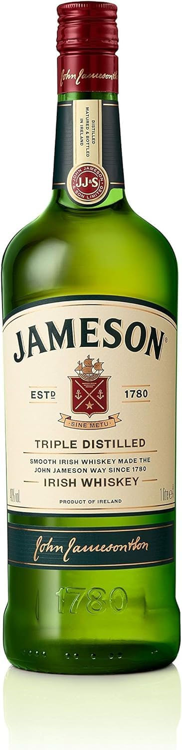 - Jameson Irish Whiskey Original Blended | Triple Distilled | 1L -