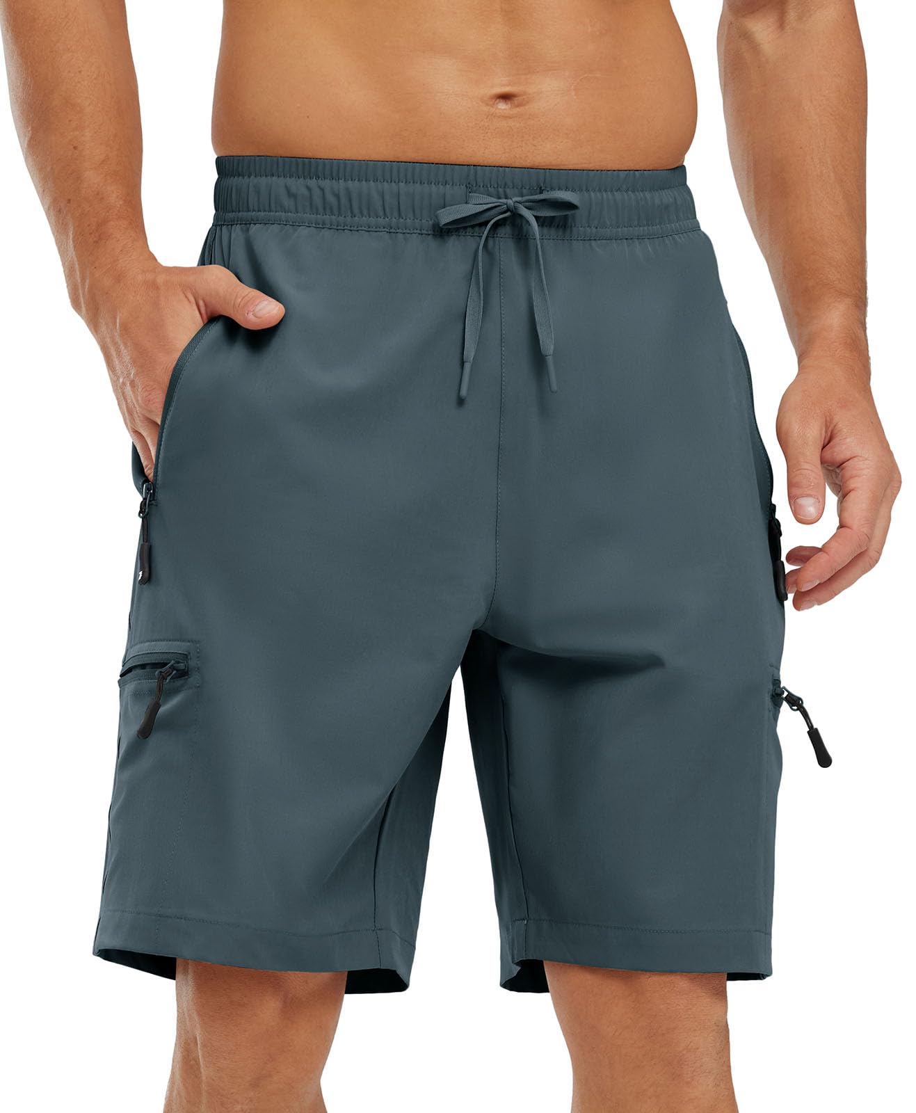 - YSENTO Mens Hiking Cargo Quick Dry Shorts Lightweight Outdoor Walking Work Shorts with Zip Pockets