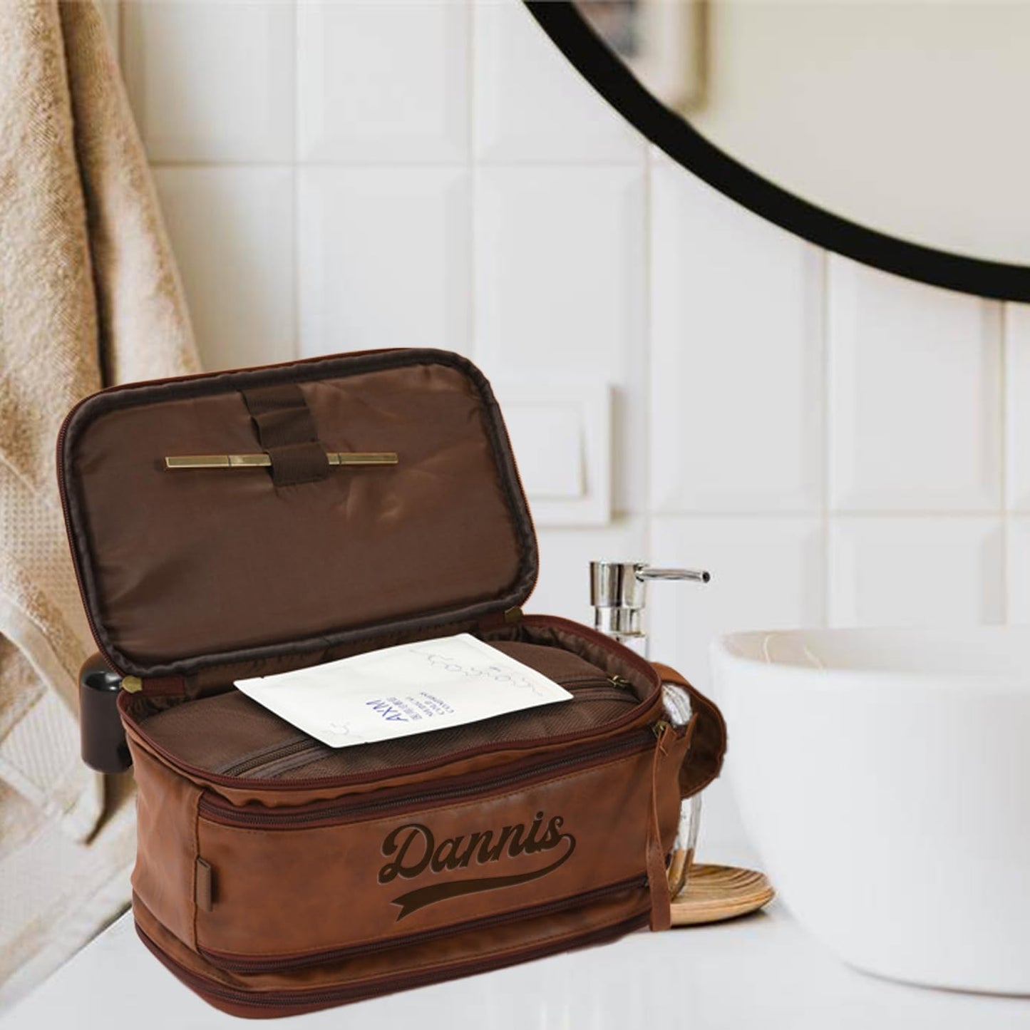 - Personalized Toiletry Bag for Men | Custom Name Toiletry Bag | Gift For Dad Or Husband -