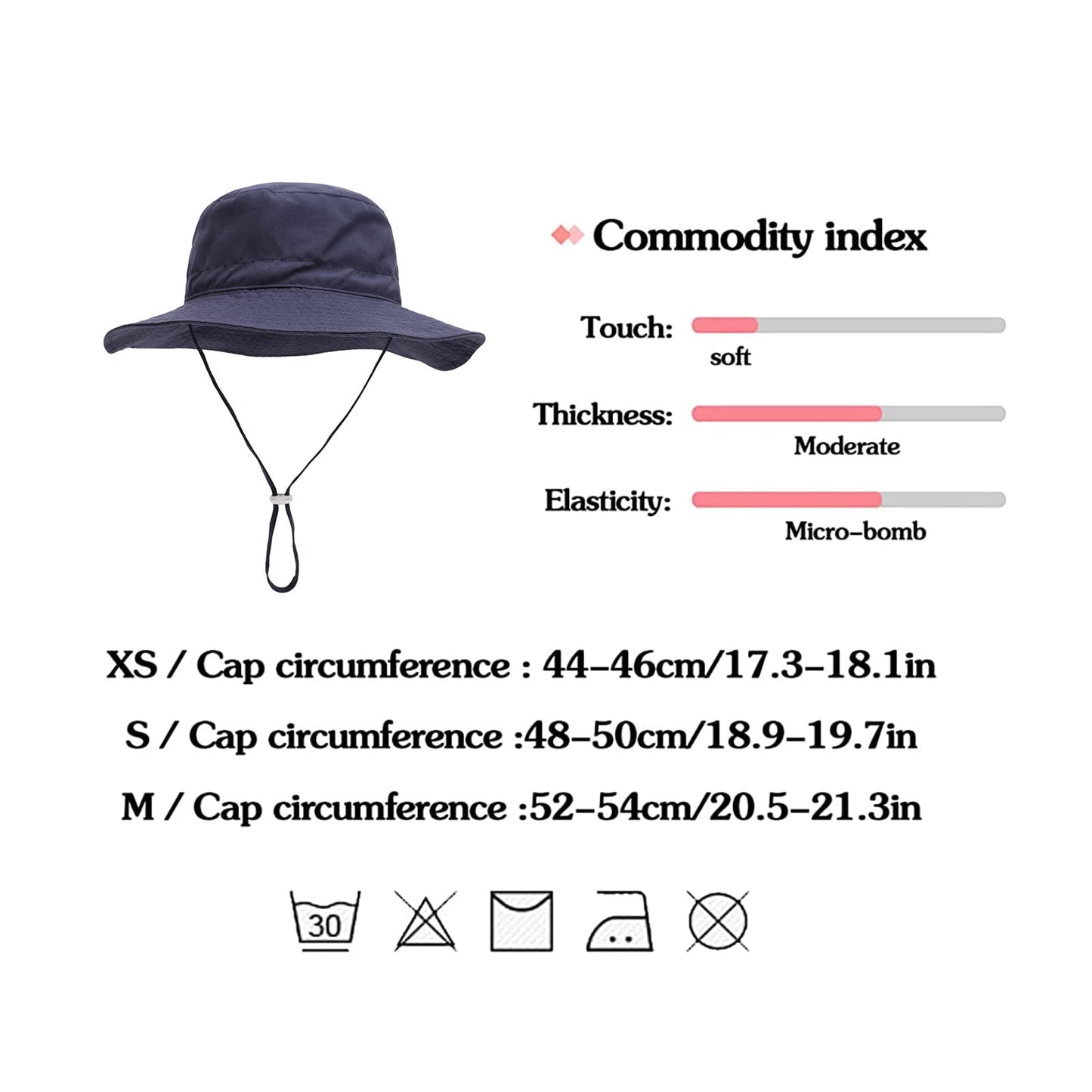 - YANWANG Baby Kids Adjustable Bucket Sun Hat, UPF 50+ Sun Protection Beach Cap