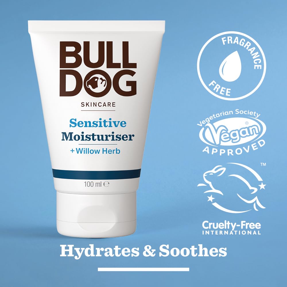 Bulldog Sensitive Moisturiser for Men, 100ml, (Pack of 1)