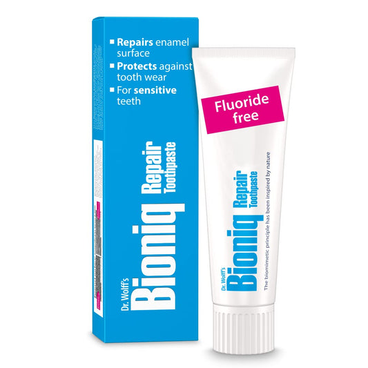 - Dr. Wolff's Bioniq Repair Toothpaste 75ml | Fluoride Free Toothpastes for Daily Use | for Sensitive Teeth Inspired by Nature | Enamel Repair Whitening Toothpaste | Small Toothpaste for Travel & Home -