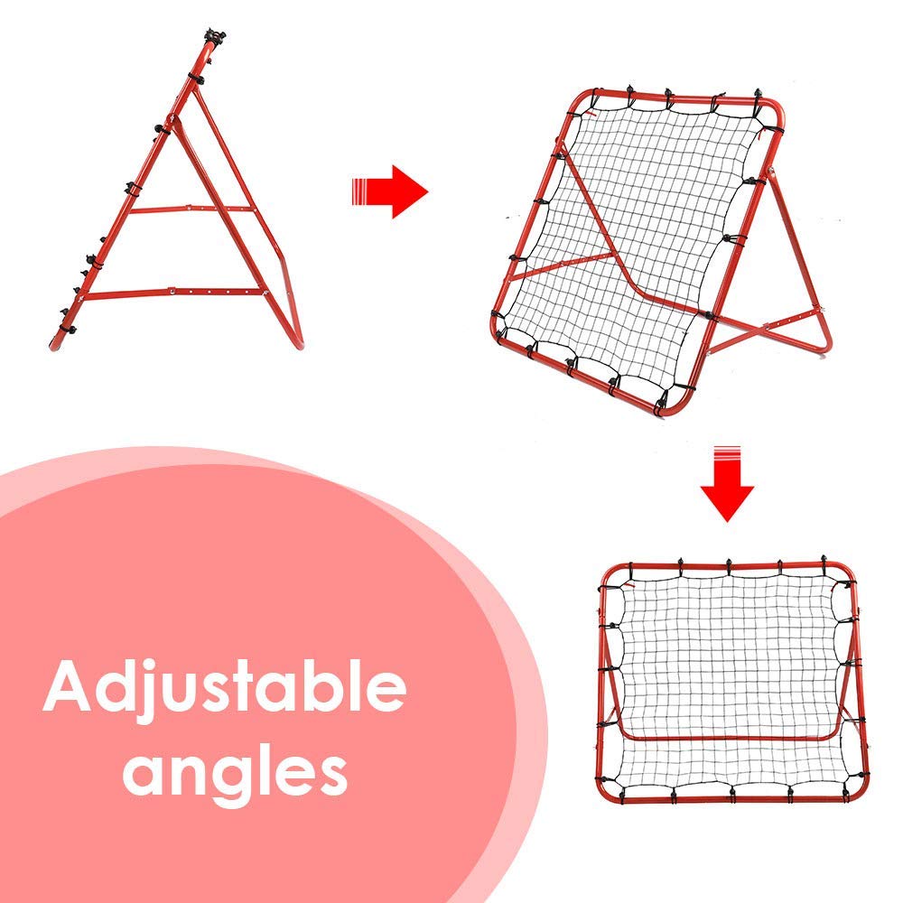BALLSHOP Football Rebounder Net Adjustable Kids Football Training Equipment Soccer Kickback Target Goal Portable Soccer-Door