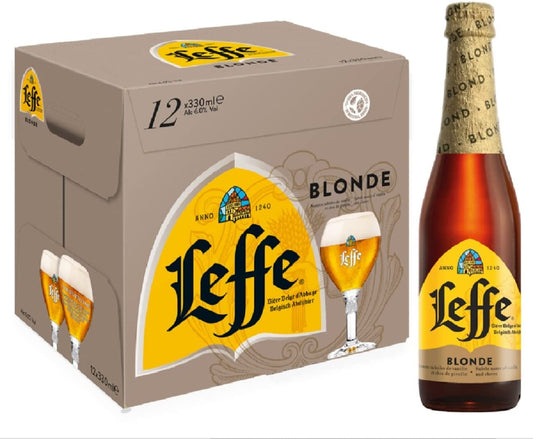 - Leffe Blonde Belgium Abbey Beer | 12 x 330 ml Bottles -