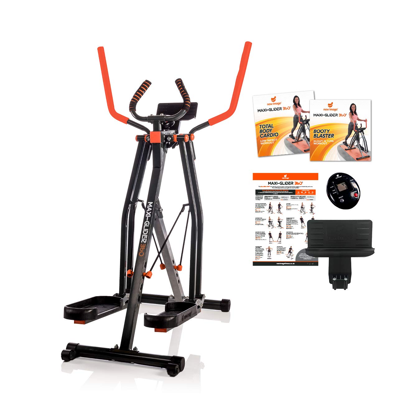 - New Image Maxi-Glider 360-10-in-1 Cross Trainer | Foldable Indoor Exercise Equipment -