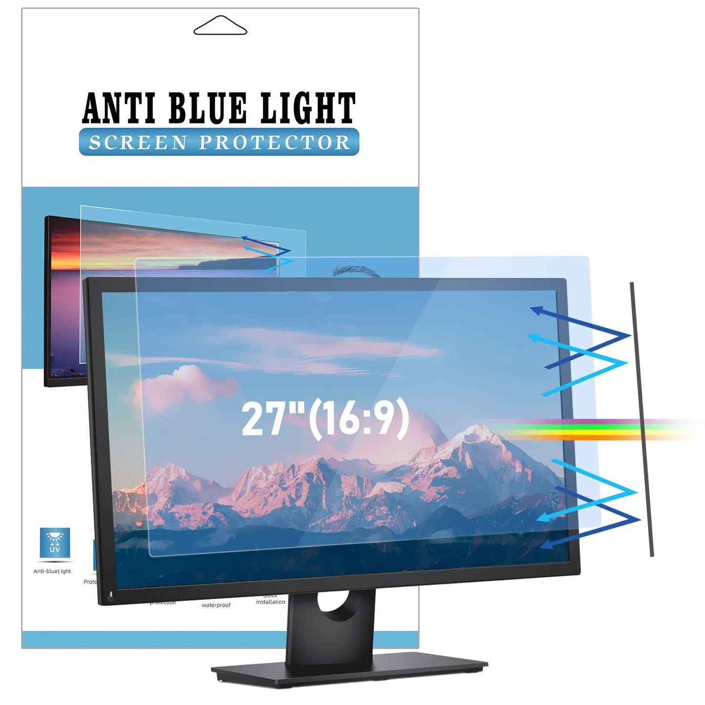 - Lively Life 27 inch Blue Light Computer Screen Protector | Blue Light Blocking Filter -