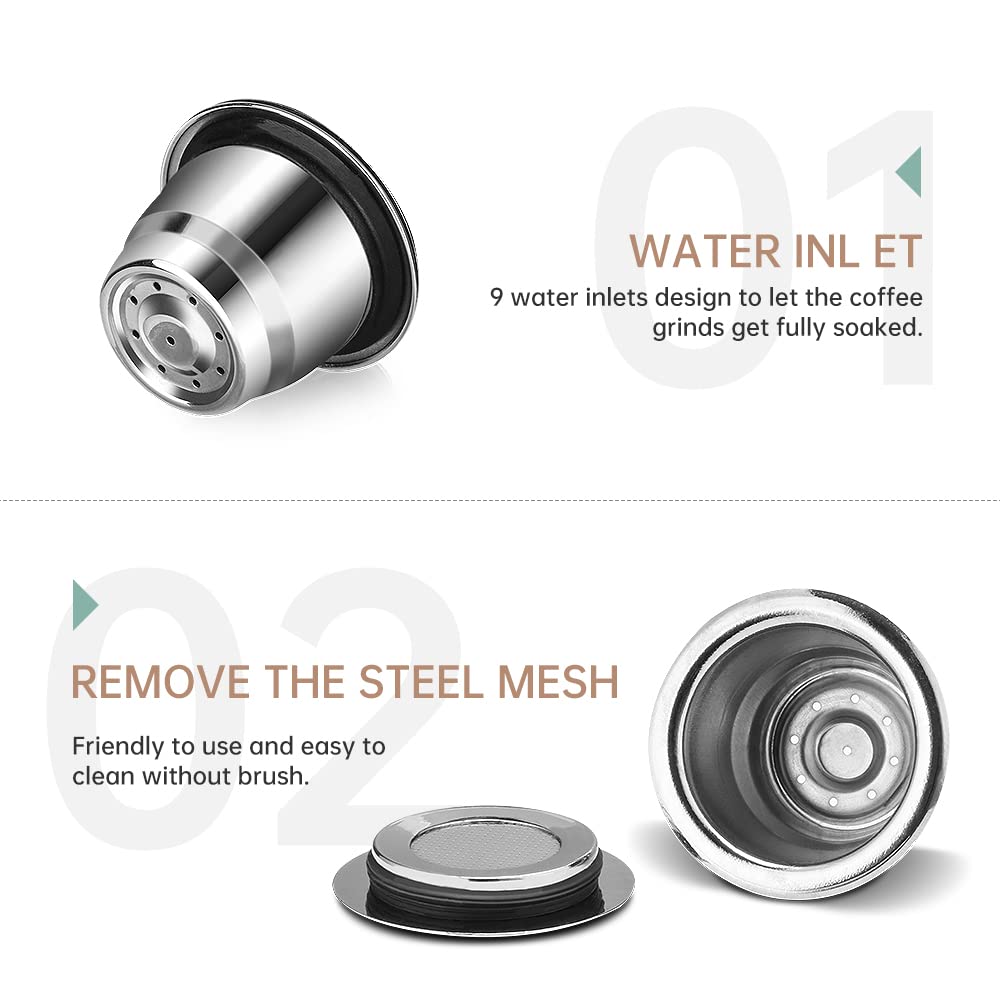 - Refillable Nespresso Coffee Capsule Stainless Steel Refill Capsule | Reusable Refill Capsule -