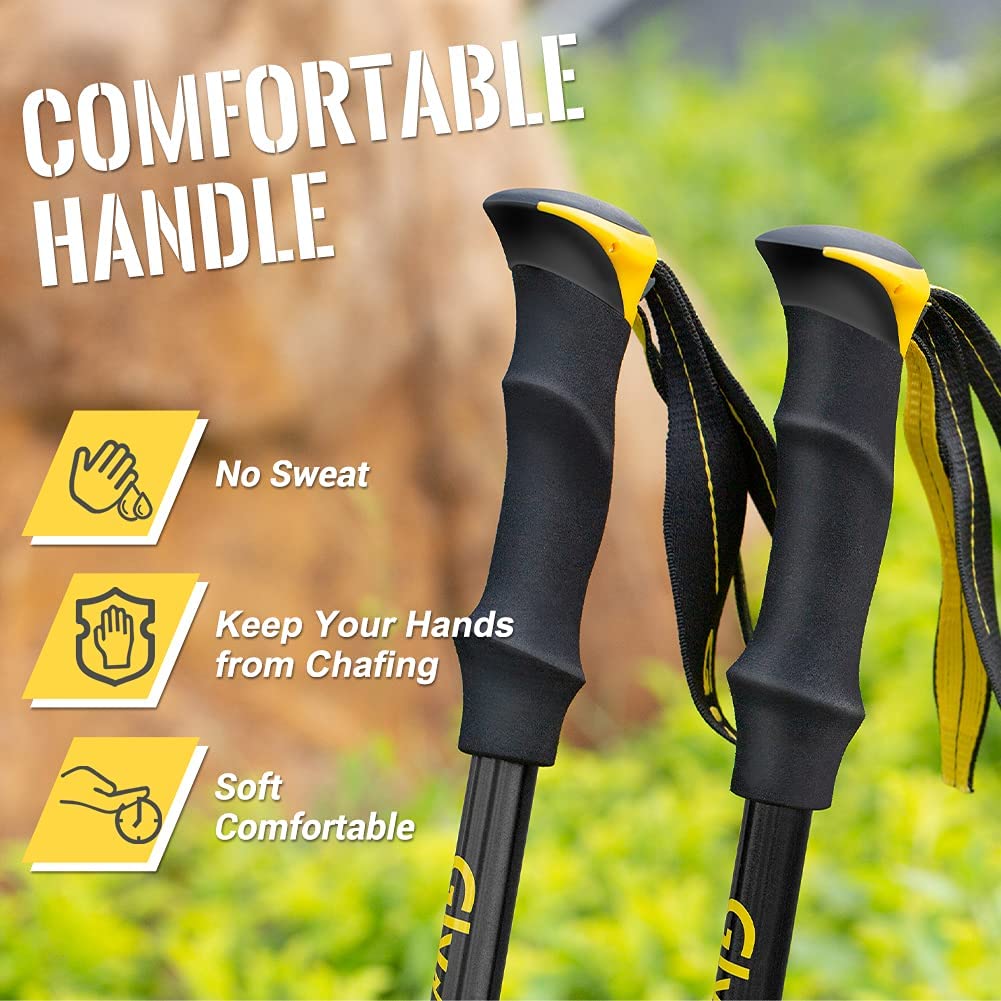 - Glymnis Walking Poles | 2 Pack | Collapsible Walking Poles -