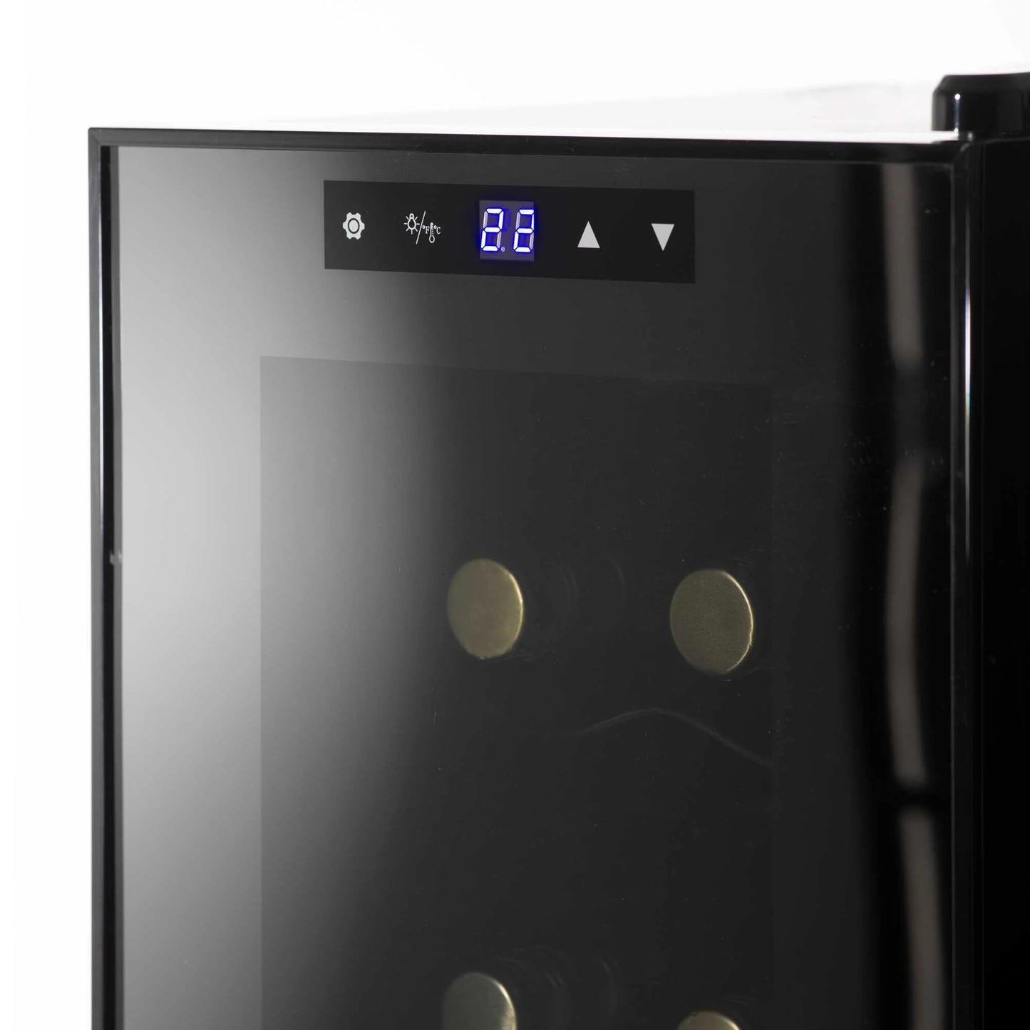 Baridi 12 Bottle Wine Cooler with Digital Touch Screen Controls & LED Light, Black - DH73