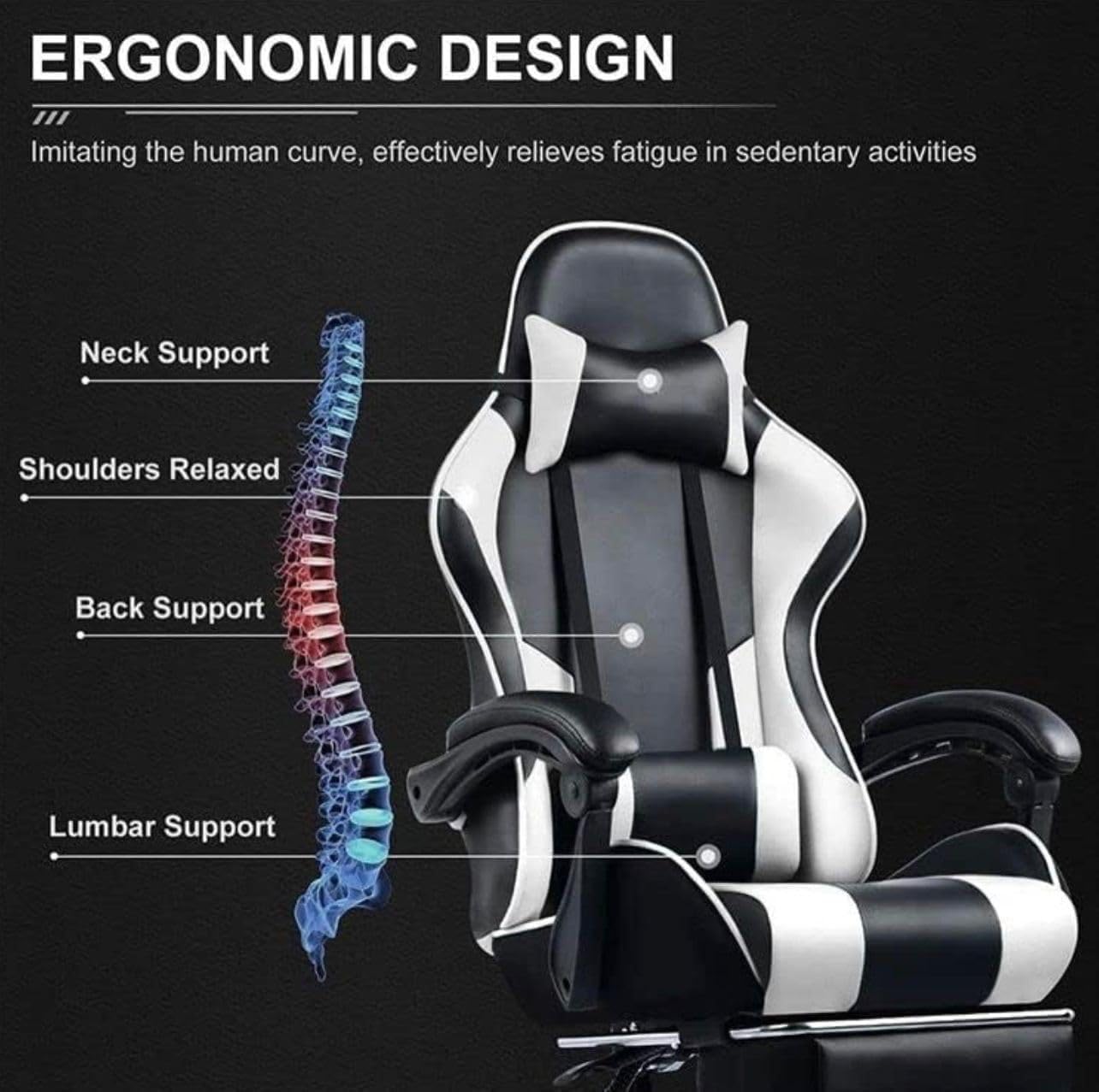- Gaming Chair | Ergonomic Computer Chair | Office Chair | Desk Swivel Chair -