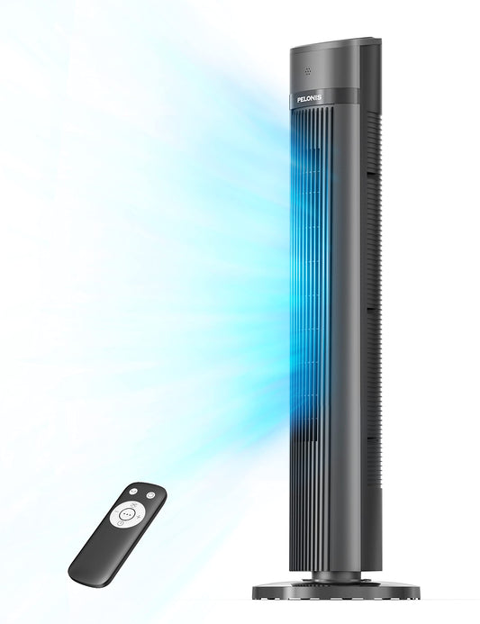 - Pelonis 40-Inch Tower Fan | Quiet Cooling Fan with Remote | Bladeless Fan | 90° Oscillating Fan with 3 Speeds -