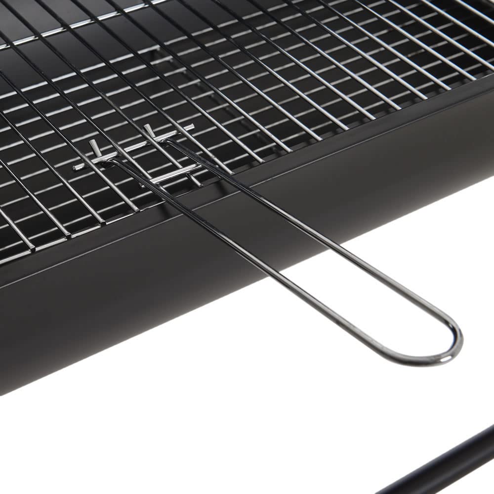 - Wilko Oil Drum Charcoal BBQ Grill - With Lid Cover - Chrome Plated Steel Cooking Grid