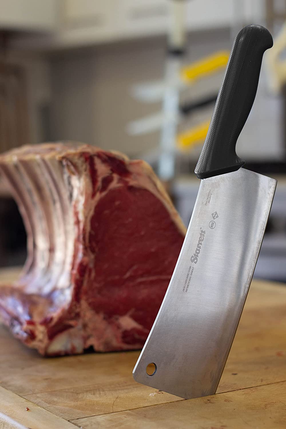 - Starrett Professional | Stainless Steel Chefs Kitchen Cleaver Knives | 8-inch -