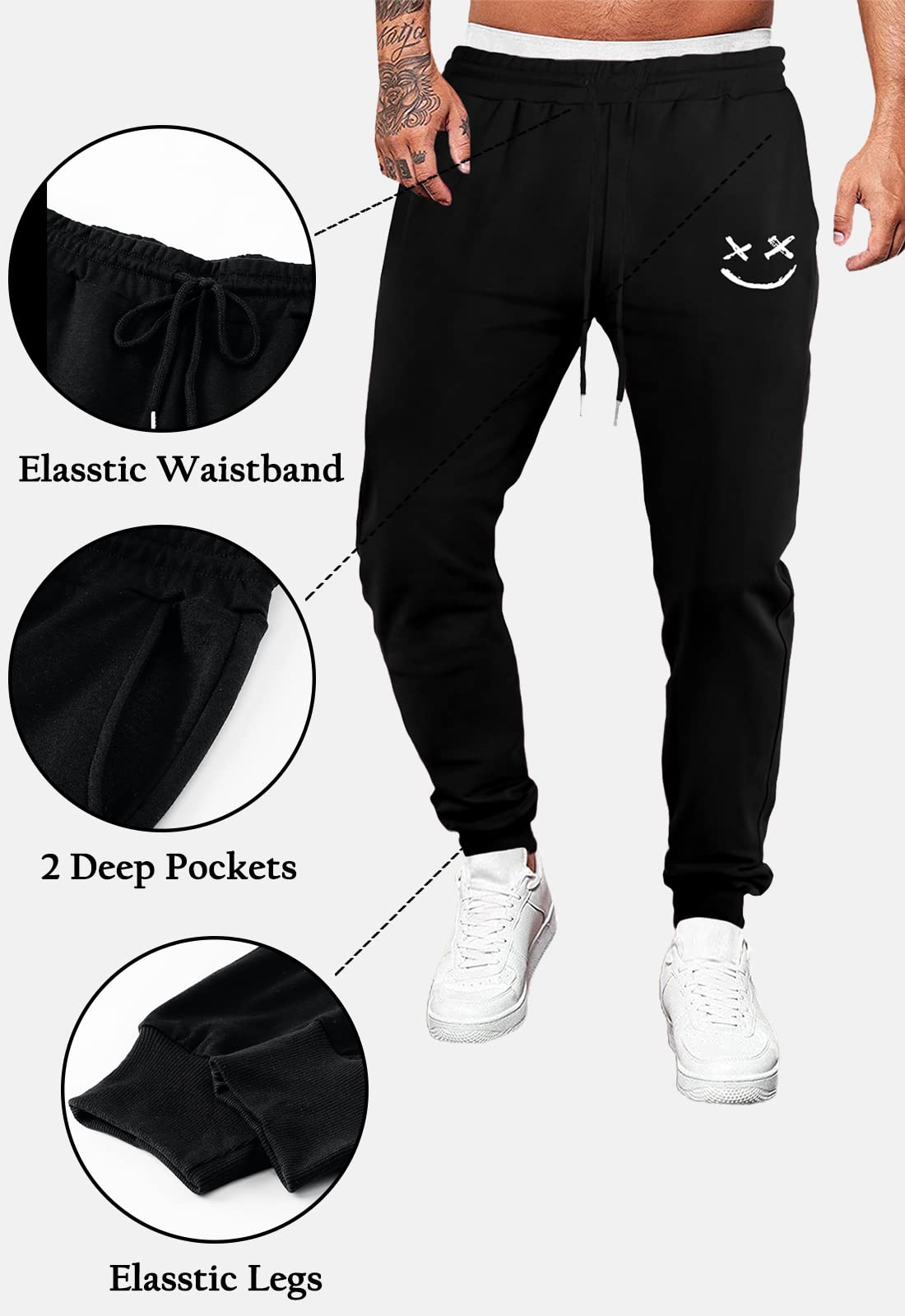 - Meilicloth Mens Jogging Bottoms-