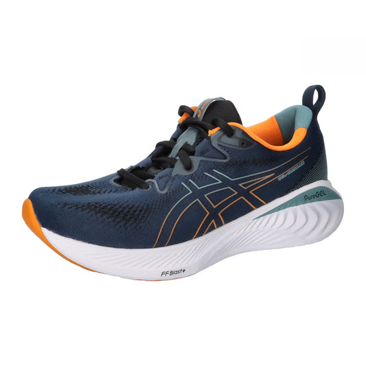 ASICS Cumulus 25 Man Running Shoes Blue Orange