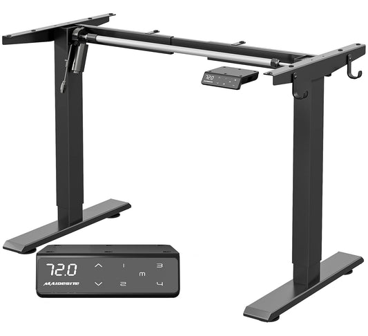 - MAIDeSITe Height Adjustable Electric Standing Desk Frame | Heavy Duty Steel Stand up Desk -