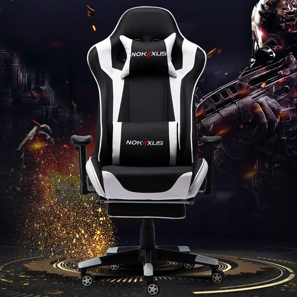 - NOKAXUS Gaming Chair | Large Size | High-back | Ergonomic Racing Seat -