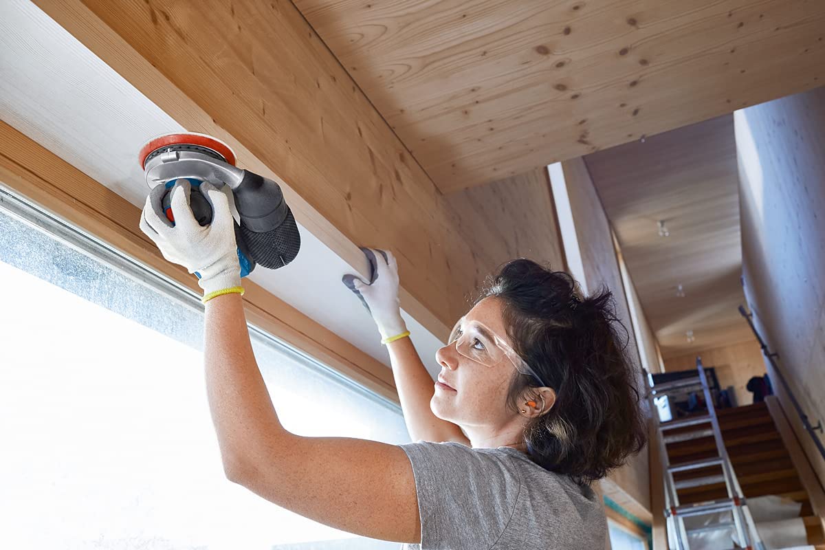 Bosch Professional 18V System GEX 18V-125 Cordless Random Orbit Sander (incl. Sanding disc (125 mm), 1x Sanding Paper, dust Bag, Without Rechargeable Batteries and Charger, in L-BOXX 136)