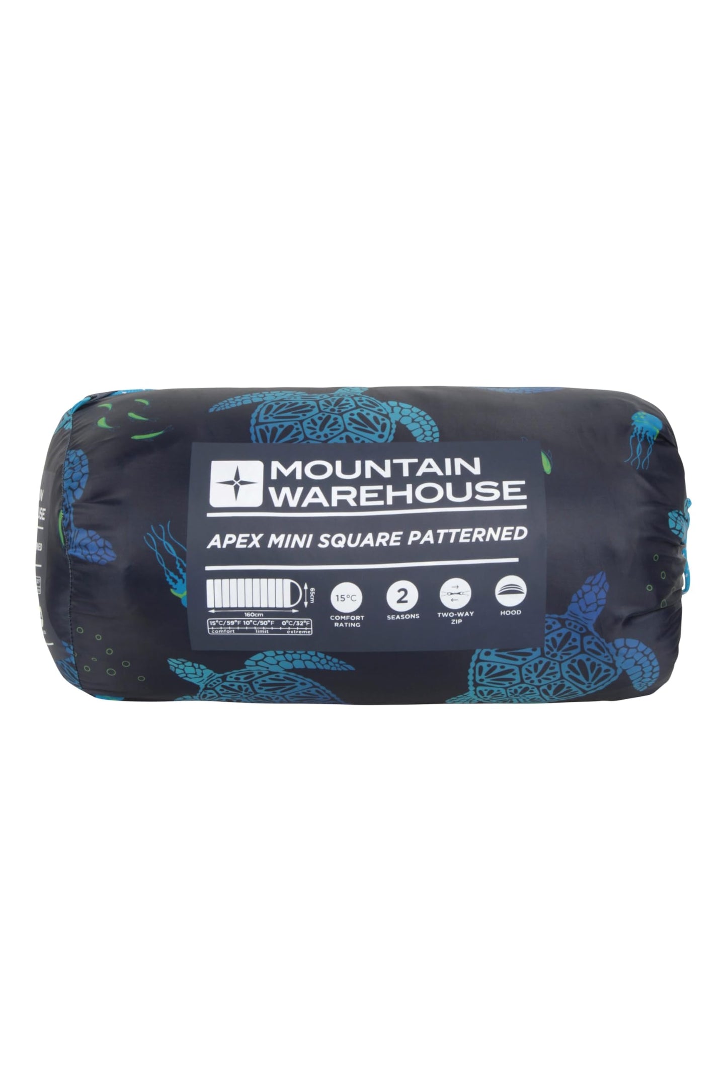 - Mountain Warehouse Apex Mini Square Patterned Sleeping Bag | 2 Season -