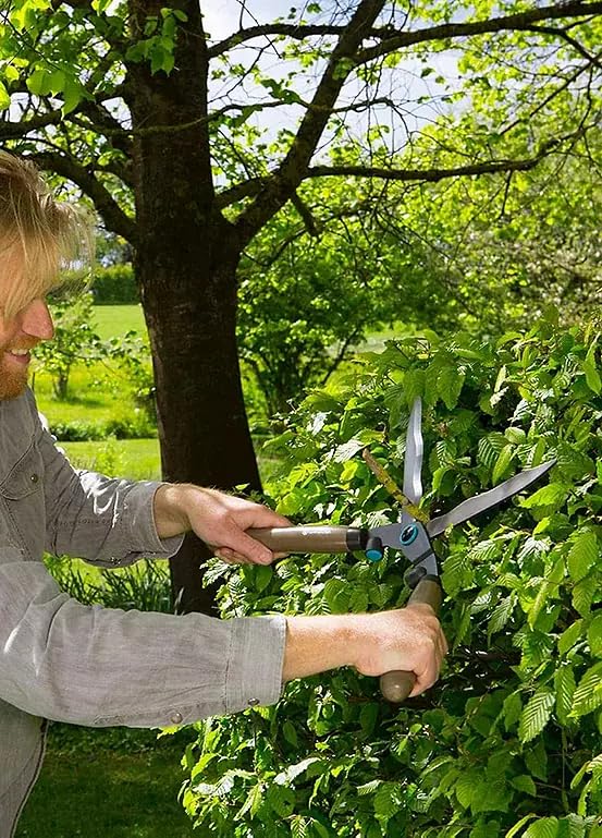 - Unibos Heavy Duty 20” Hedge Shears for Gardening | With Wooden Handles | Rust Resistant Steel -