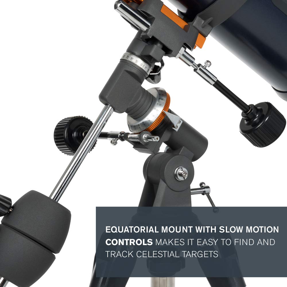 Celestron 31042 AstroMaster 114EQ Newtonian Reflector Telescope, Dark Blue
